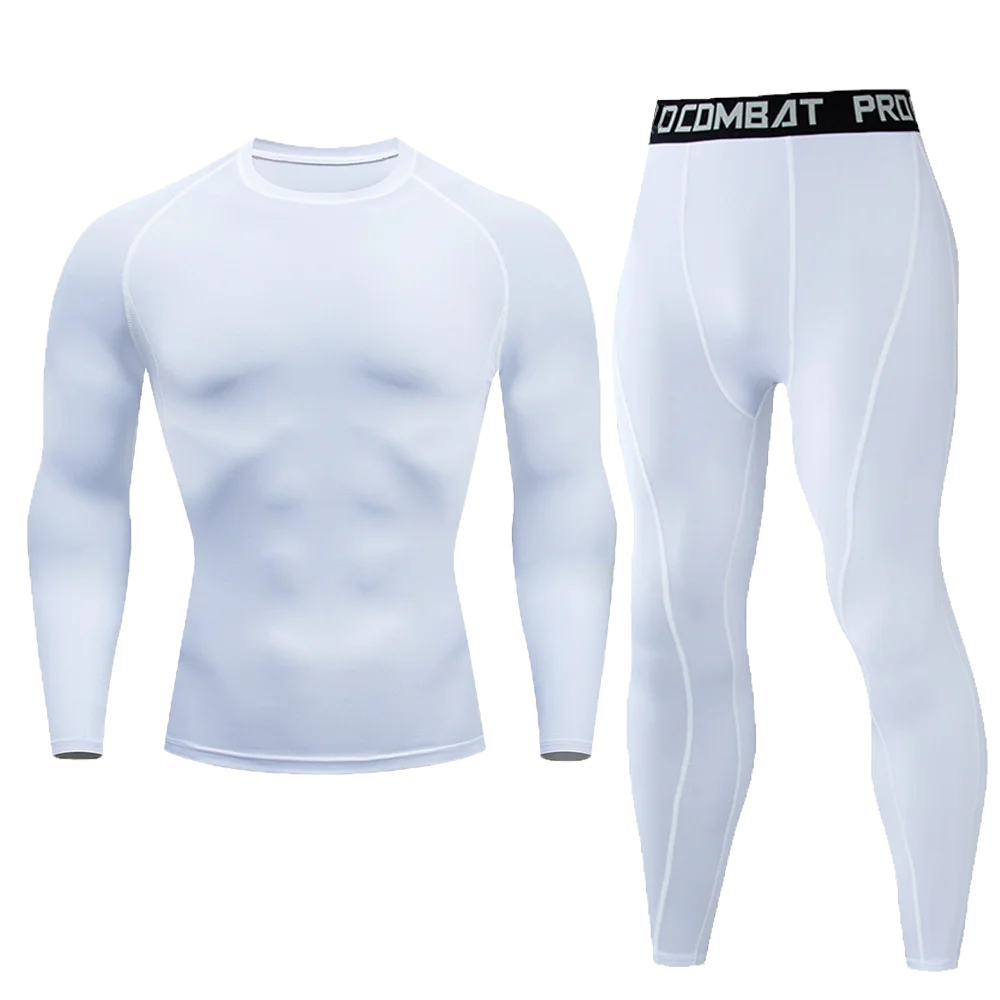 1pcs Men Long-sleeved Thermal Underwear Male Tight Fitting Fast Dry Elastic Fitness Suit Set Man Autumn Winter Sprots Wear luvshop24