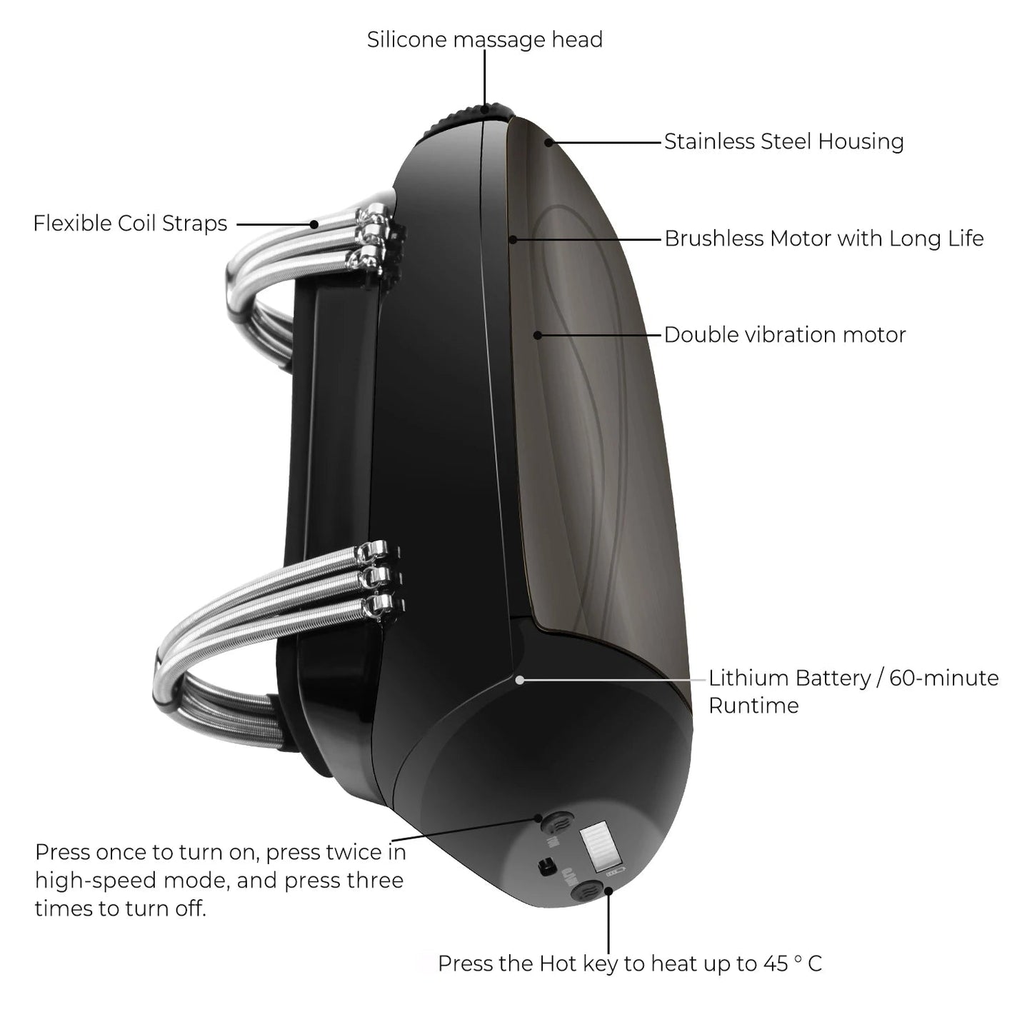 Barber Massager Professional Vibration Massager Barbershop Cordless Handheld Heat Massager USB Body Neck Back Head Face Massager luvshop24