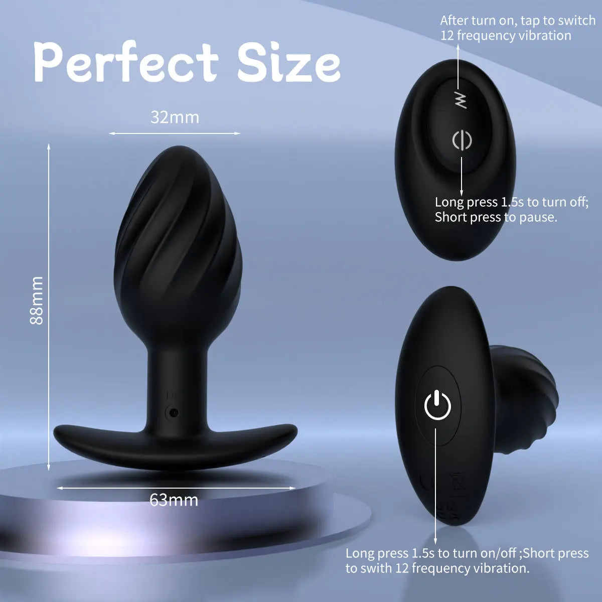 Vibrating Anal Plug 9-frequency Vibration Mode Prostate Massage Stick Wireless Remote Control Backyard Vibration Adult Sexy Toys luvshop24