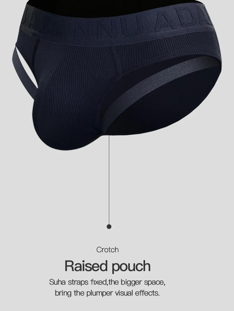 CMENIN Sexy Leg Strap Mens Sports Fitness Briefs Male Underwear Gays Slip Bikini Jockstrap Underpants Cotton Homme Bikini Briefs luvshop24