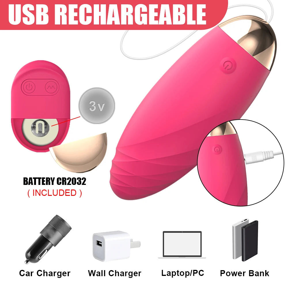 Remote Control Body Massager Wireless Jump Egg Vibrator Egg Clitoris Stimulator 10 Modes Vibrator Mini Bullet Vibrator For Women luvshop24