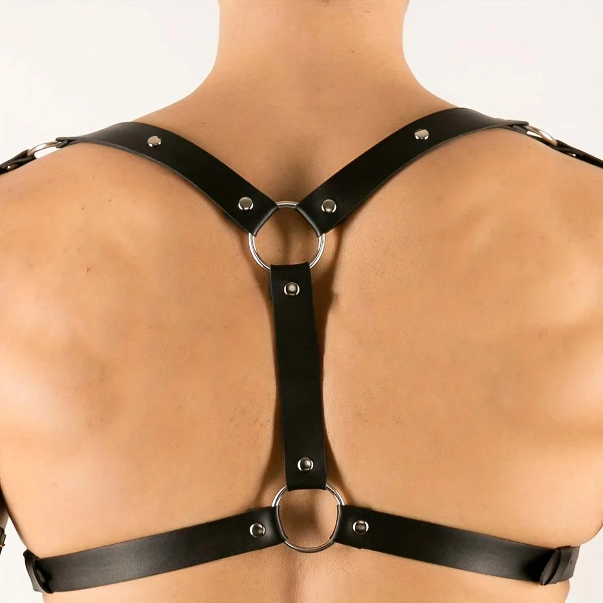 Fetish Gay BDSM Bondage Men Sexy PU Leather Cage Harness Male Lingerie Adjustable Sexual Body Punk Style Belt Harajuku For Adult luvshop24