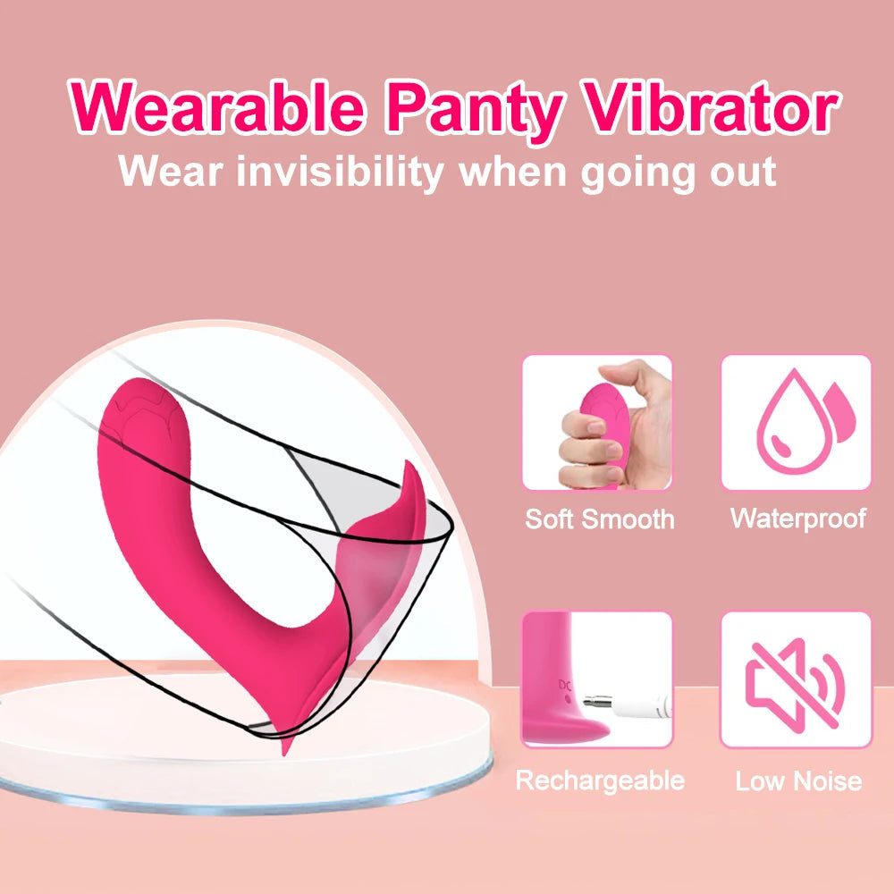 Bluetooth Wearable Vibrator G Spot Clitorial Vaginal Massage Masturbator Vibrador Feminino Sex Toys For Women Vibrating Panties luvshop24
