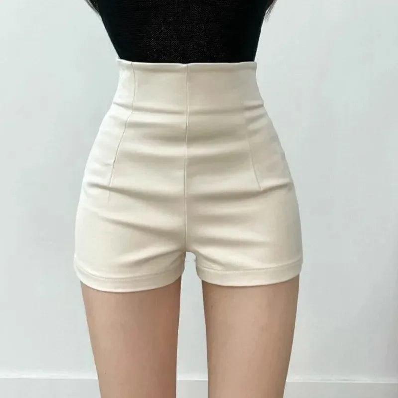 2024 New Women's High-waisted Slimming Spandex Shorts Sexy Tightening Hip Covering Versatile Casual Heat Pants Autumn luvshop24
