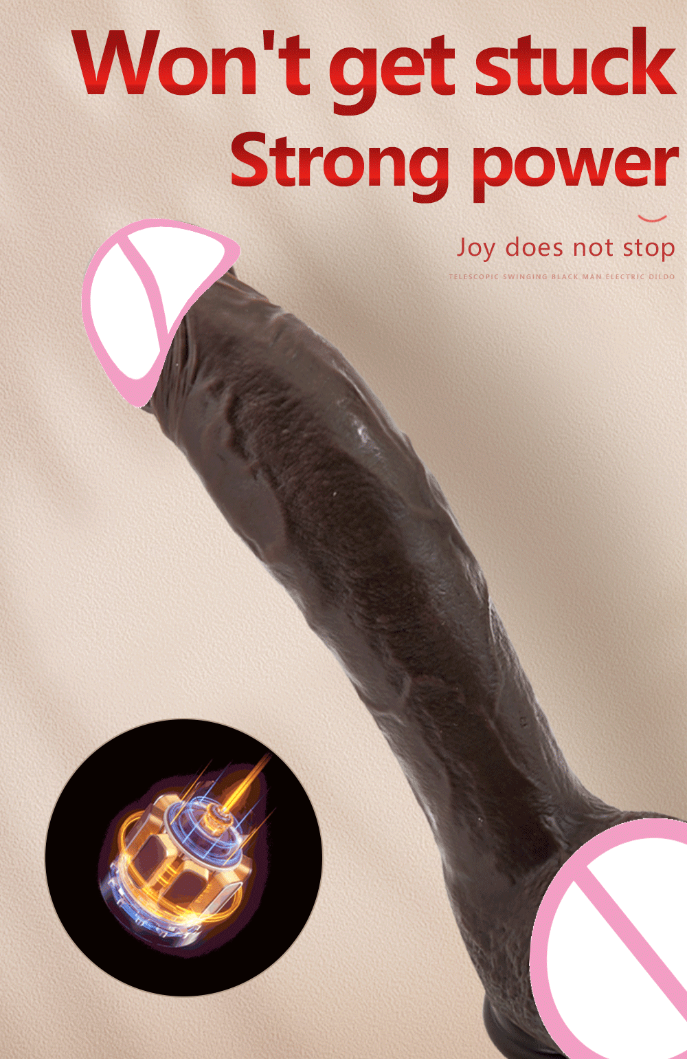 10.6in Long Realistic dildo Black vibrator penis telescopic Swing Heating silicone dildo remote control Dildo Vibrator for wome luvshop24