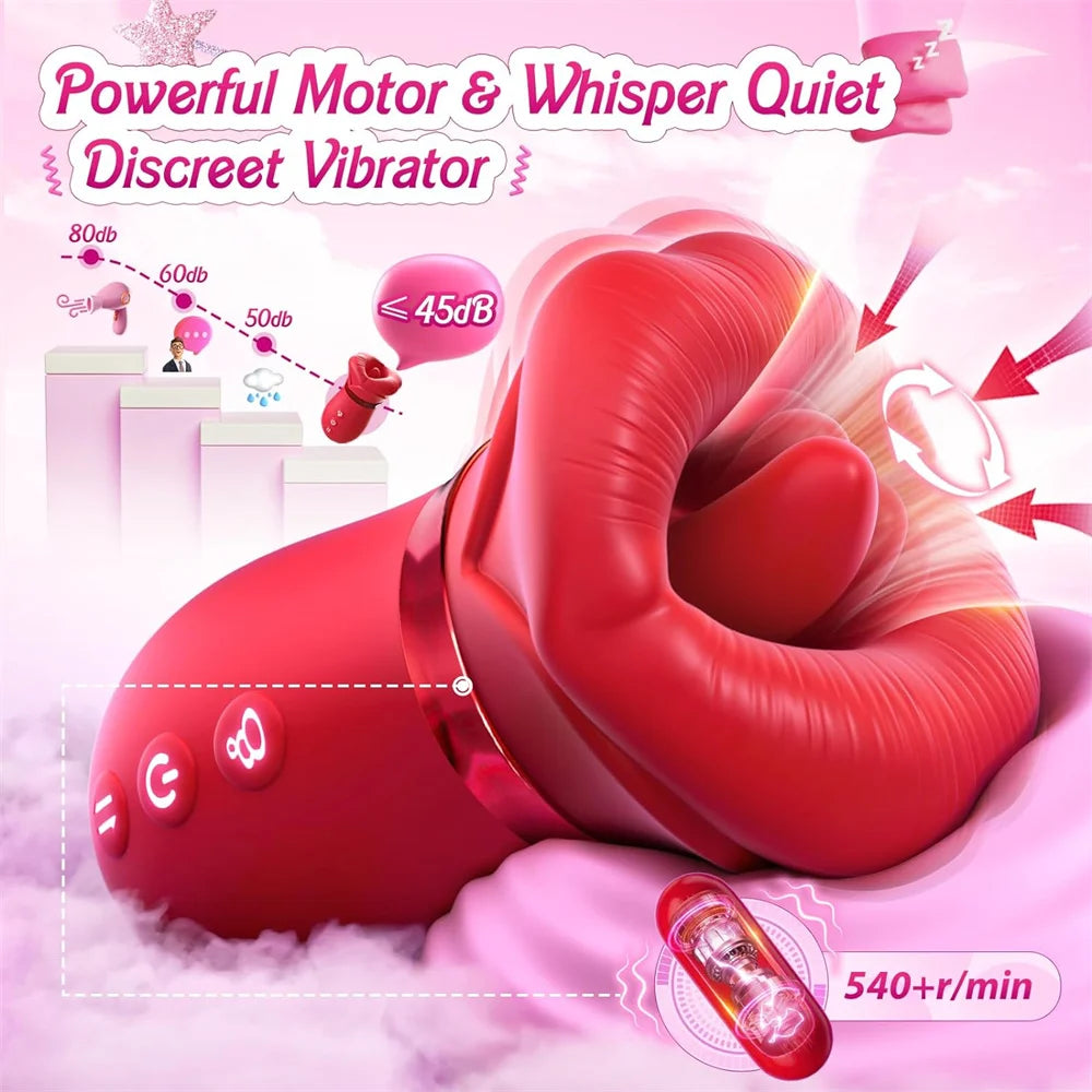Sex Toys for Women Sucking Vibrator Tongue Licking 360 Rotation Nipple Clitoris Nipple Double Stimulation Female Adult Goods luvshop24