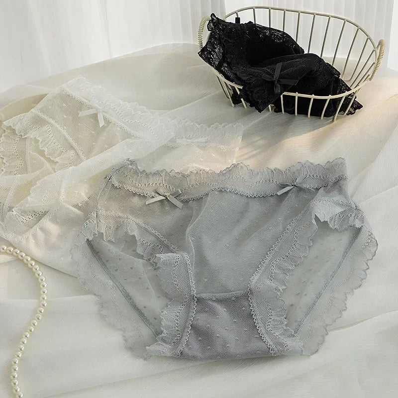 2024 Summer New Lace Sexy Women's Underwear Ultra Thin Breathable Comfortable Traceless Underwear Bragas Трусы 팬티 Белье luvshop24