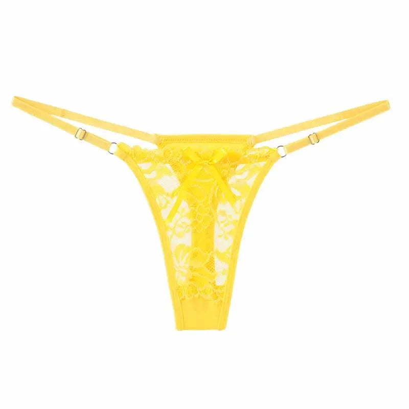 Lace Underwear for Women Low Rise Adjustable Waist Thongs Sexy Perspective G-String Female Breathable Lingerie luvshop24