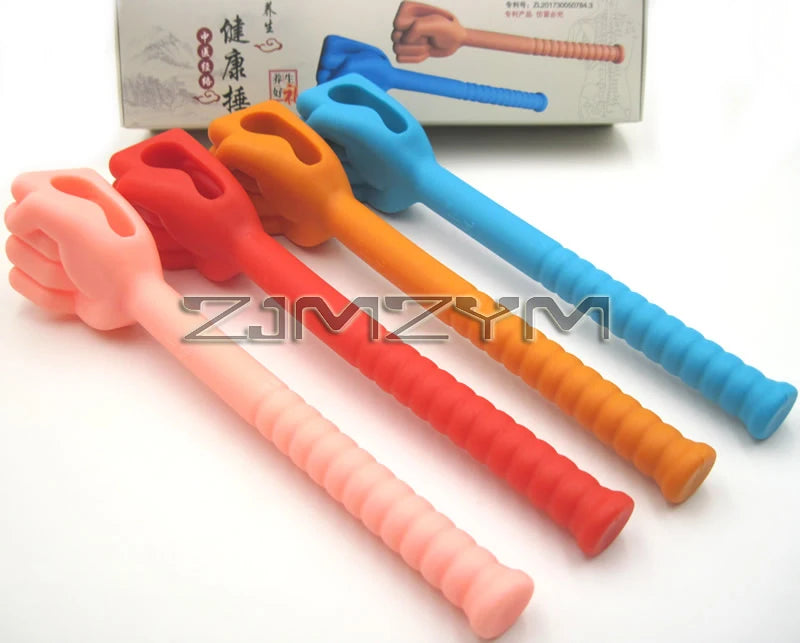Manual Massage Hammer Stick Fist Body Massager Silicone Knock Shoulder Arm Leg Hip Waist Whole Massage Tool luvshop24