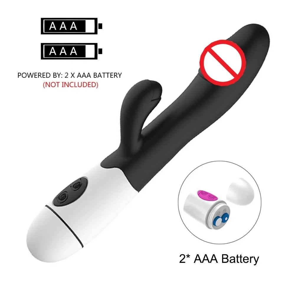 Powerful Rabbit Vibrator Dildo Dual Vibration G Spot Clitoris Stimulation Masturbators Vaginal Massager Adult For Women Sex Toys luvshop24