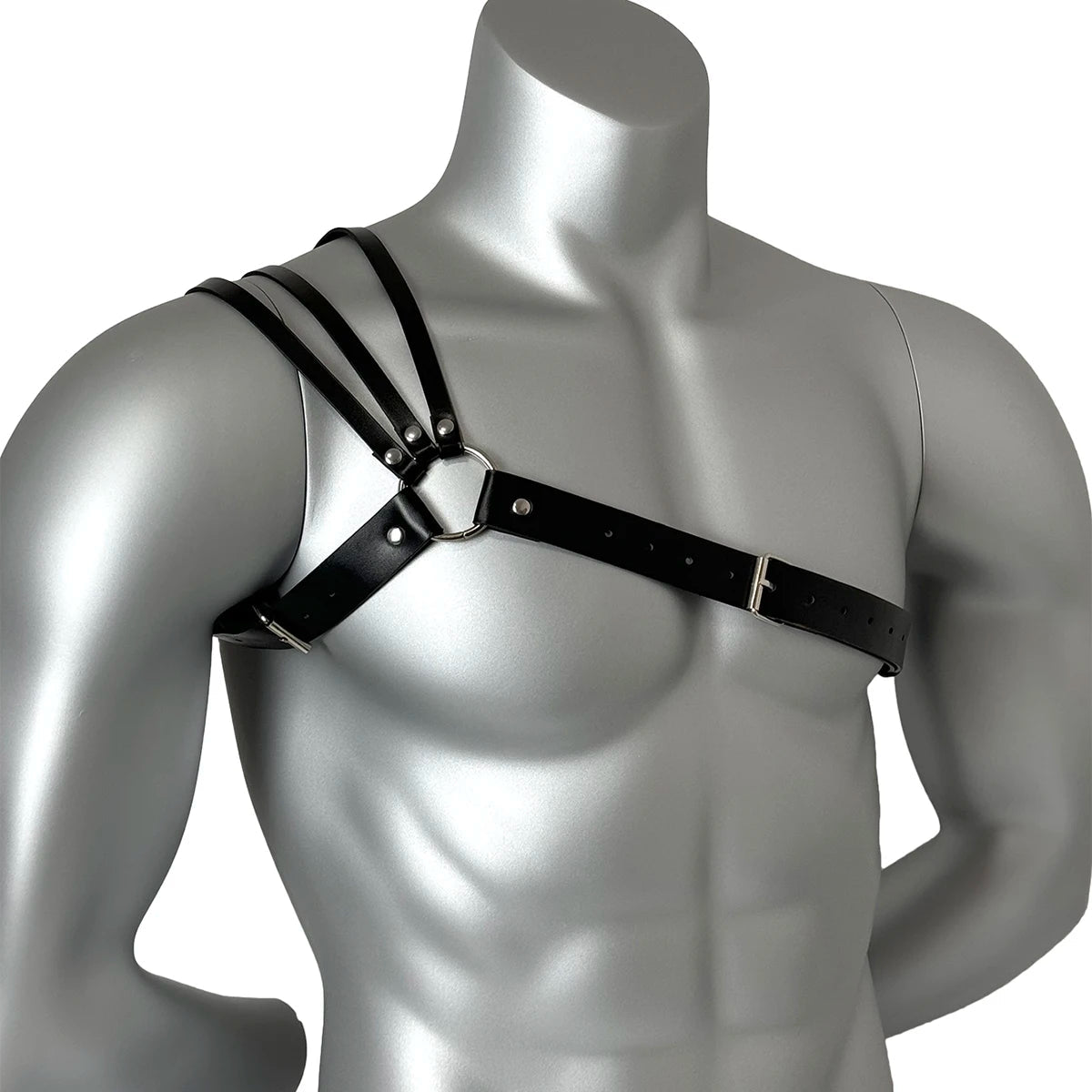 Sexy Male PU Leather Chest Harness Bondage Strap Adjustable Shoulder Belt Lingerie Fetish Gay Clothing Accessories for Men luvshop24