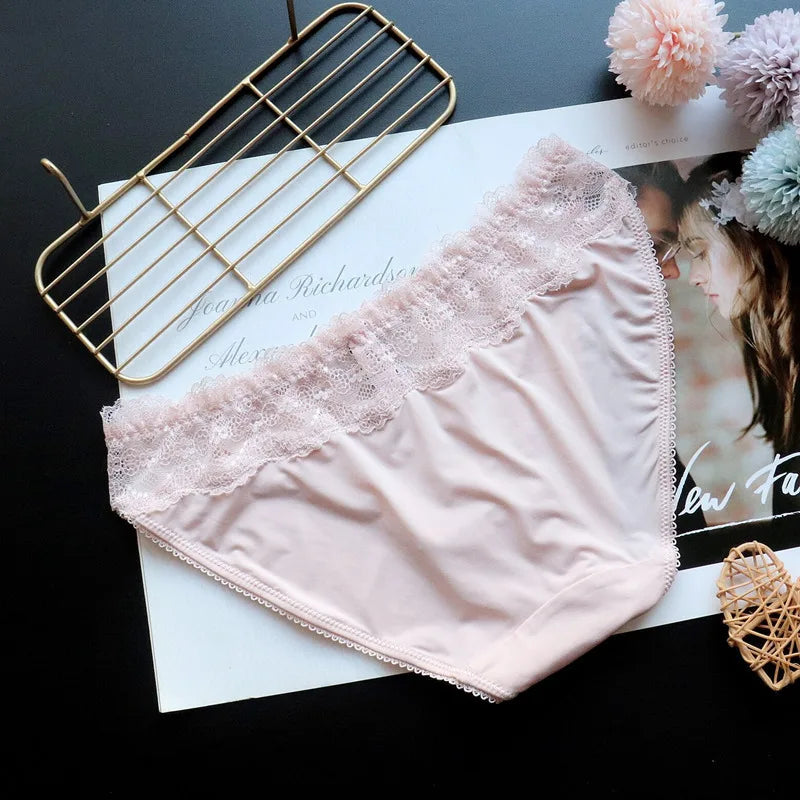 Women's Underwear Panty Sexy Lace Panties Low Waist Seamless Comfort Briefs Woman Fashion Underpants Female Lingerie luvshop24