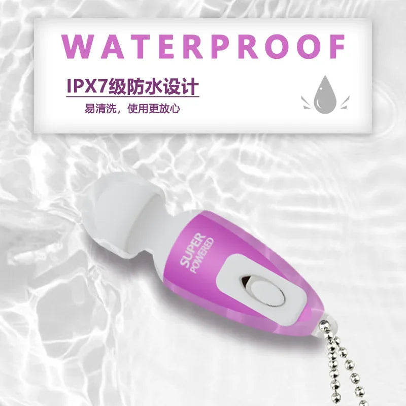 (pink)Portable Mini Massage Tiny Stress Relief Electronic Key-Chain Ring Full Body Massager Bath Accessories vibrate luvshop24
