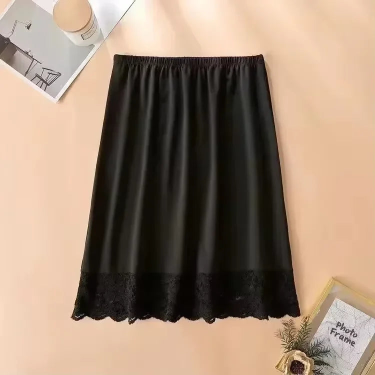 3 Lengths Basic Underskirt Modal Female Half Length Skirt Lace Slip Innerwear Short Skirt Women Half Slip Dress Petticoat luvshop24