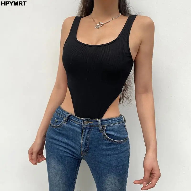 2022 Sexy Fashion for Women New Summer Casual Tank Top Black halter neck short sports bodysuit Female Clothing Tops Clothing luvshop24