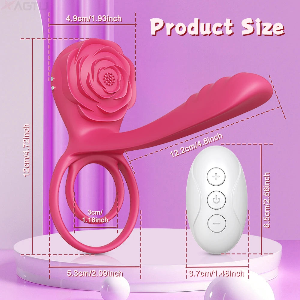 Cock Ring Vibrating Penis Ring Man Couple Lasting Ejaculation Delay Vibrator Prostate Semen Lock Ring Sexy Adult Erotic Toys luvshop24