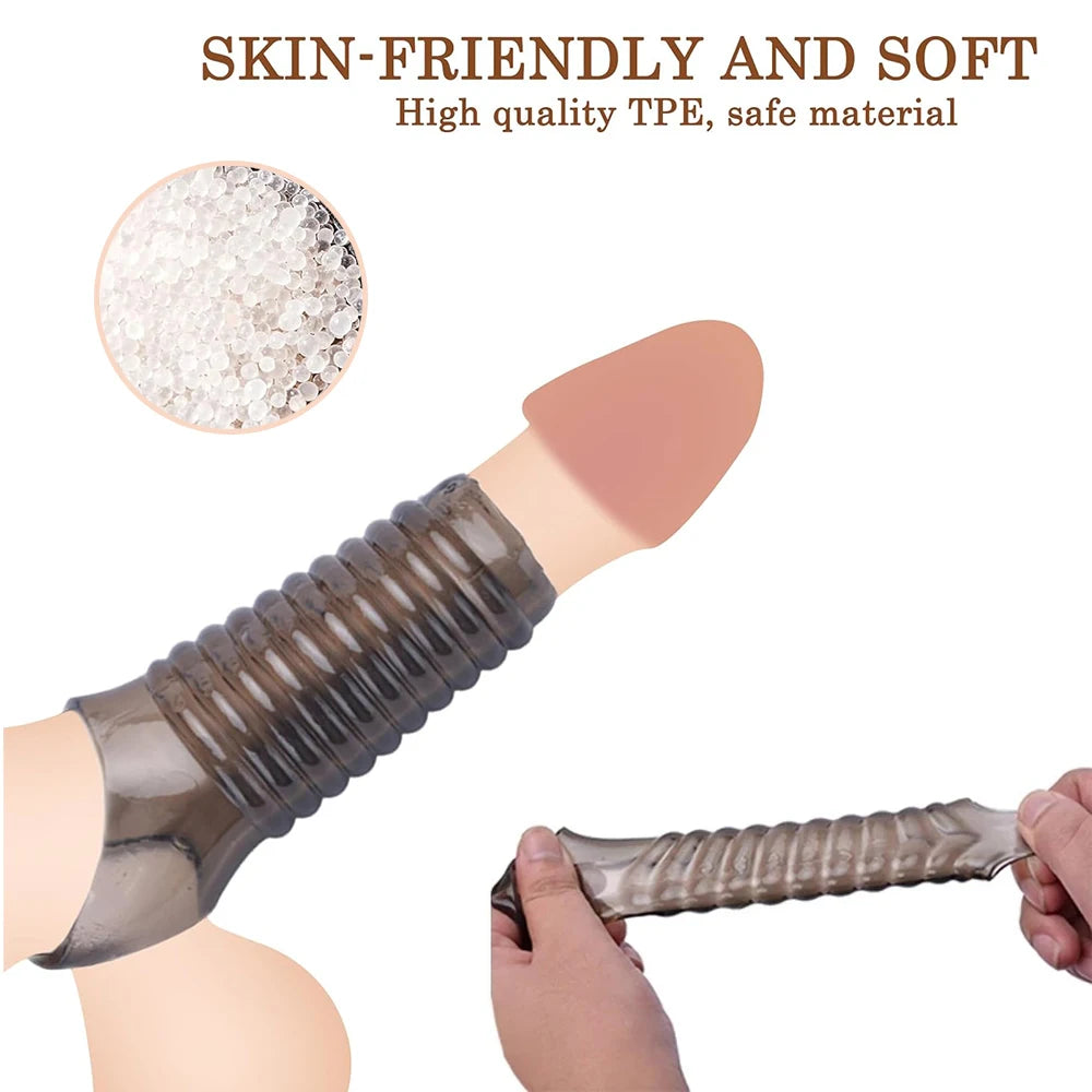 Cock rings for men reusable silicone penis enlarge sleeves delay ejaculation stronger erection stimulation sex toys for couple luvshop24