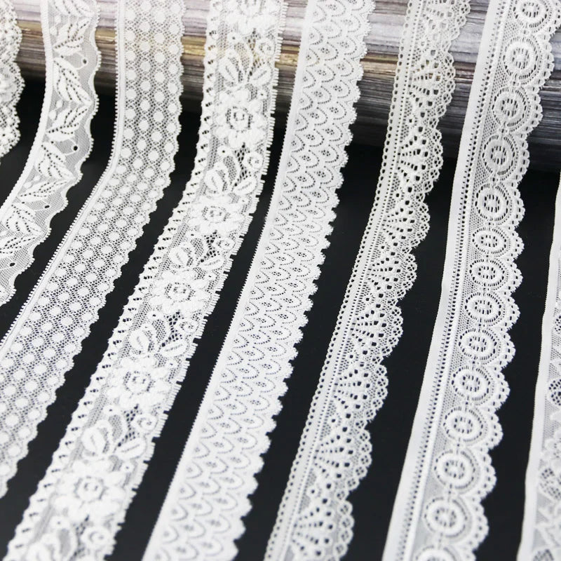 (5 meters/lot) white elastic lace Fabric underwear stretch laces Trim DIY Crafts Sewing luvshop24