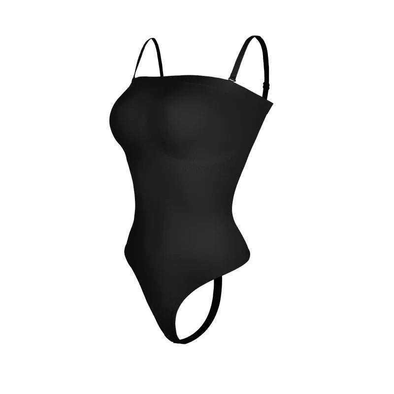 Womens Sexy Bodysuits Tummy Control Thong Shapewear Waist Trainer Corset Adjustable Strap Fajas Soft Sleeveless Lingerie Push Up luvshop24