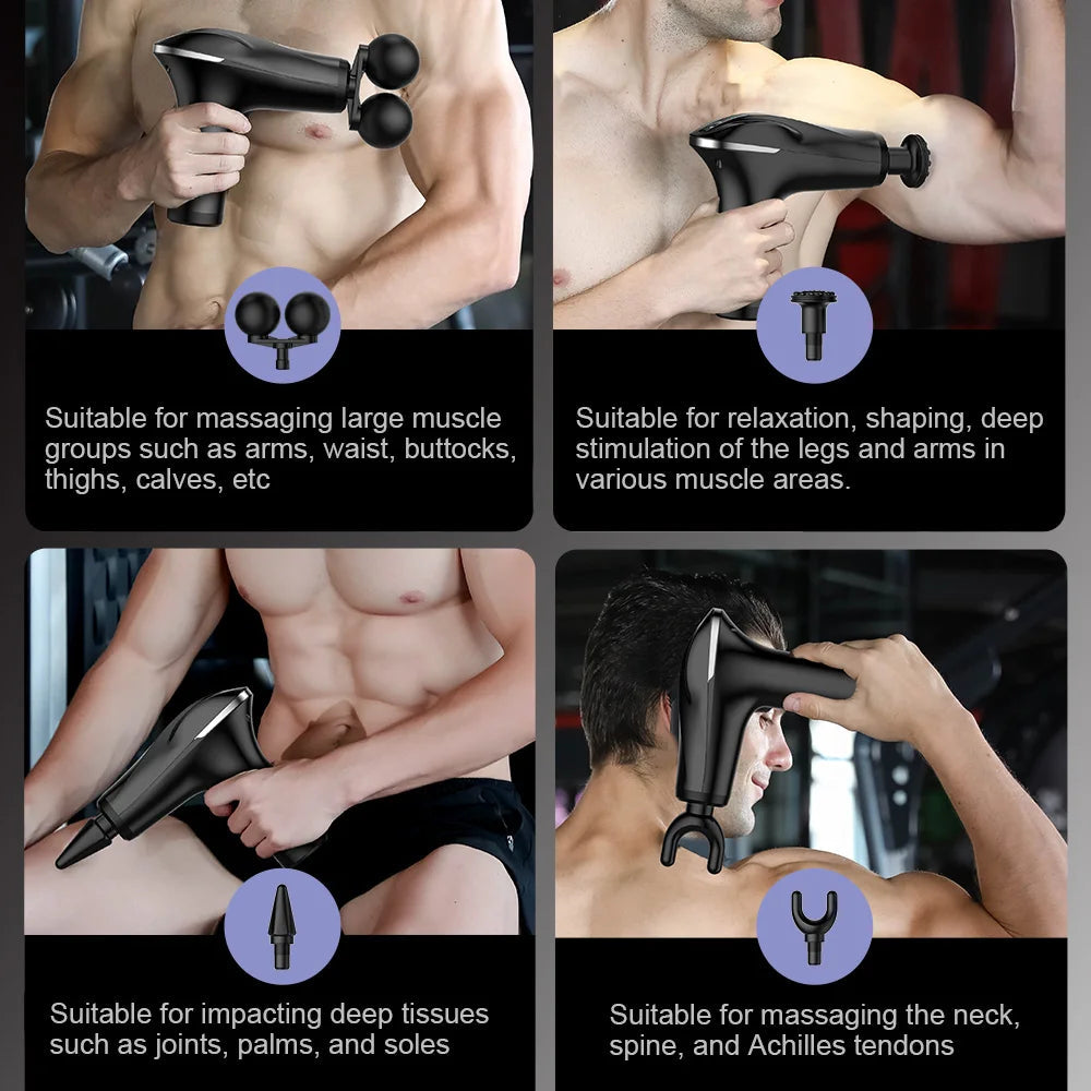 Fascia Massge Gun Vibration Deep Tissue Muscle Relaxation Massager Portable Fitness Device For Body Arm Neck Male Entertainment luvshop24