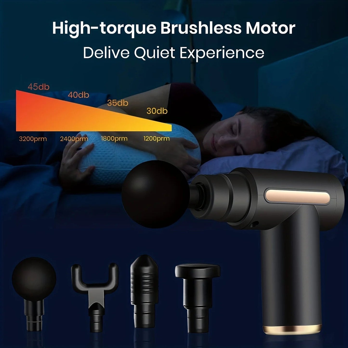 Portable Fascia Gun Vibration Massage Gun For Body Neck Back Deep Muscle Relaxation Fitness Slimming One Head luvshop24