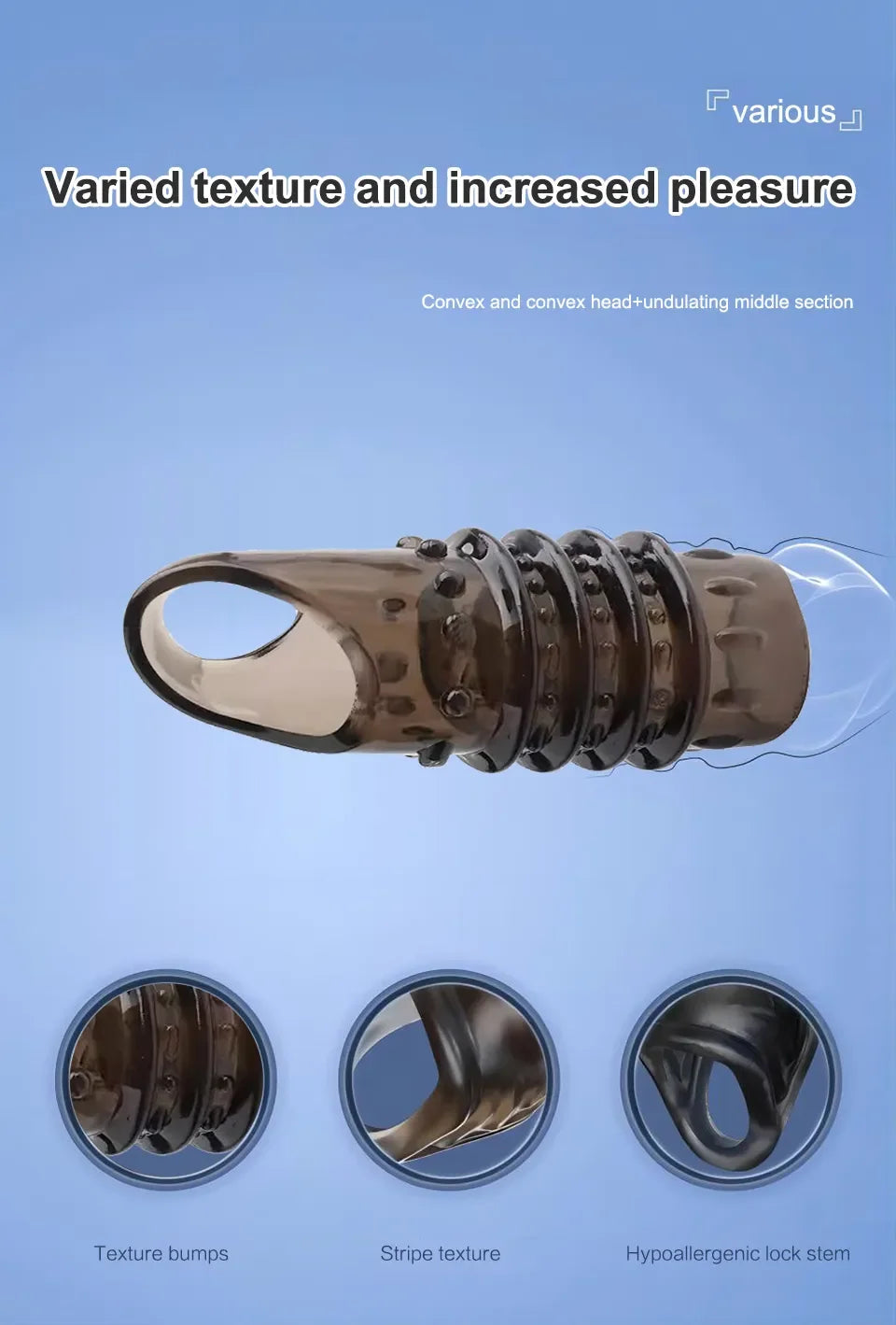 Cock rings for men reusable silicone penis enlarge sleeves delay ejaculation stronger erection stimulation sex toys for couple luvshop24