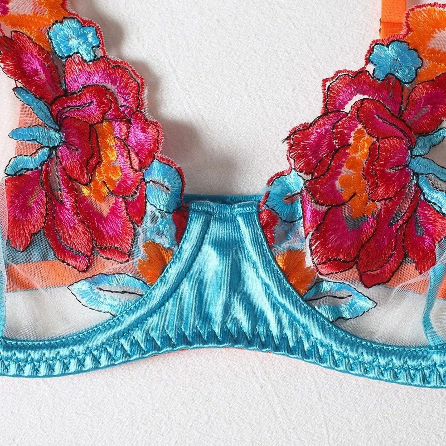 Women Floral Lace Garter Lingerie Set Sexy Lace Bodydoll Teddy Lingerie Fishnet Strappy Lace Bra & Panty Set Boudoir Outfits luvshop24
