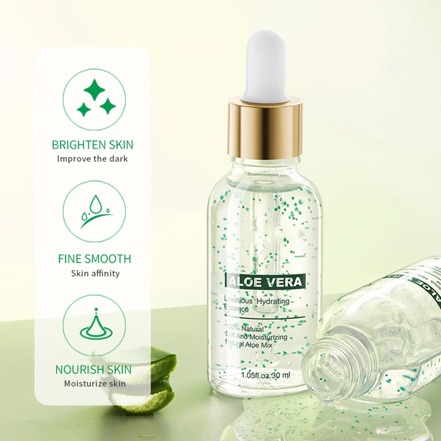 Organic Aloe Vera Gel 30ML Aloe Vera Luxurious Moisturizing Essence Aloe Vera Hydrating Serums Infuses Skin With Moisture And luvshop24