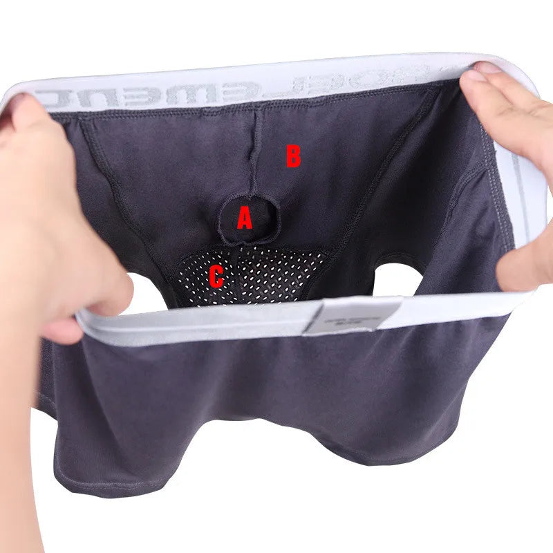 Men's Boxer Shorts Push Up Underwear Modal Underpants Male Brethable Bullet Separation Pouch Panties Cueca Plus Size L-5XL luvshop24