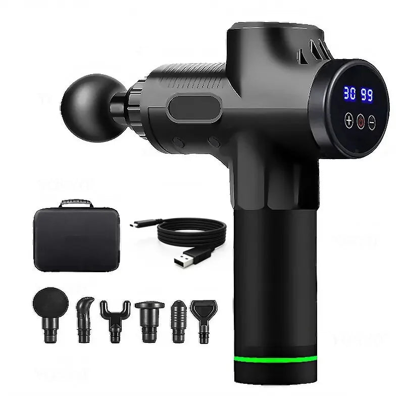 Portable Fascia Gun Vibration Massage Gun For Body Neck Back Deep Muscle Relaxation Fitness Slimming One Head luvshop24