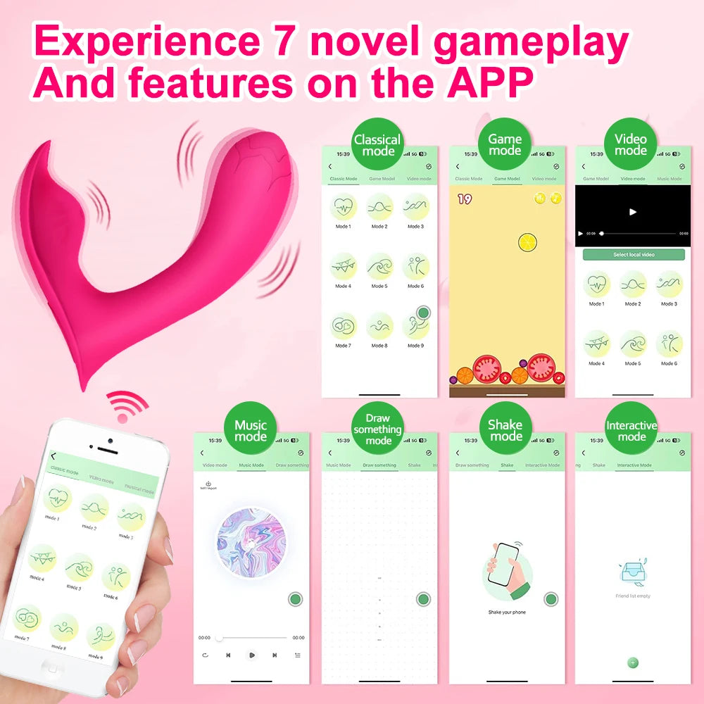 Bluetooth Wearable Vibrator G Spot Clitorial Vaginal Massage Masturbator Vibrador Feminino Sex Toys For Women Vibrating Panties luvshop24