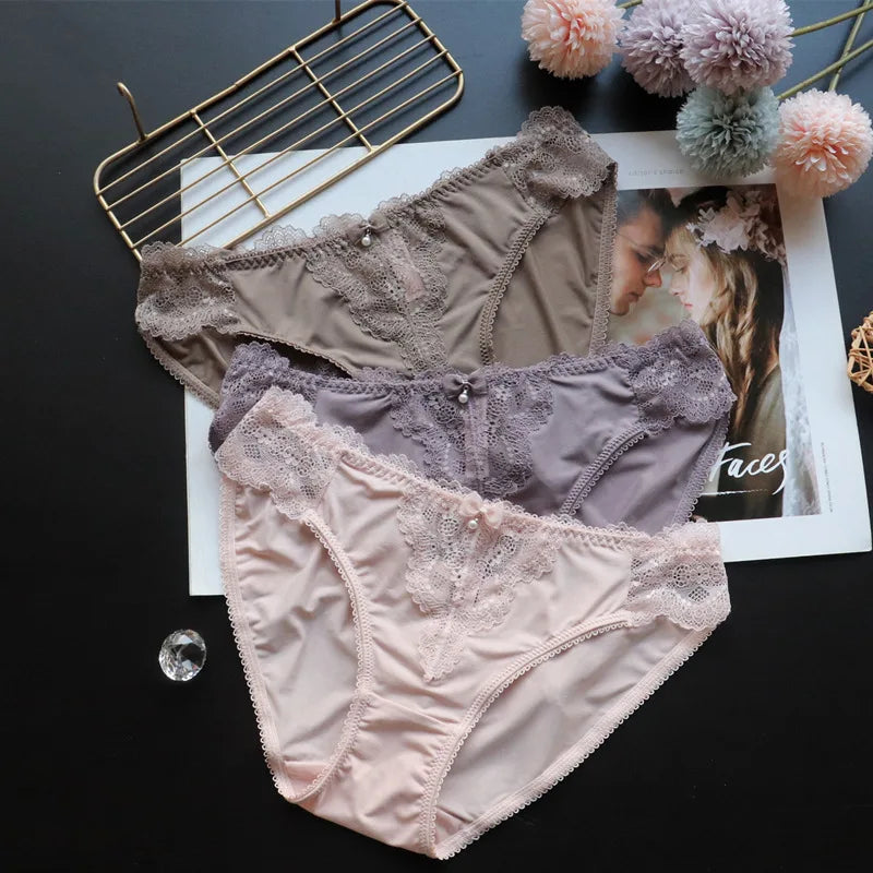 Women's Underwear Panty Sexy Lace Panties Low Waist Seamless Comfort Briefs Woman Fashion Underpants Female Lingerie luvshop24