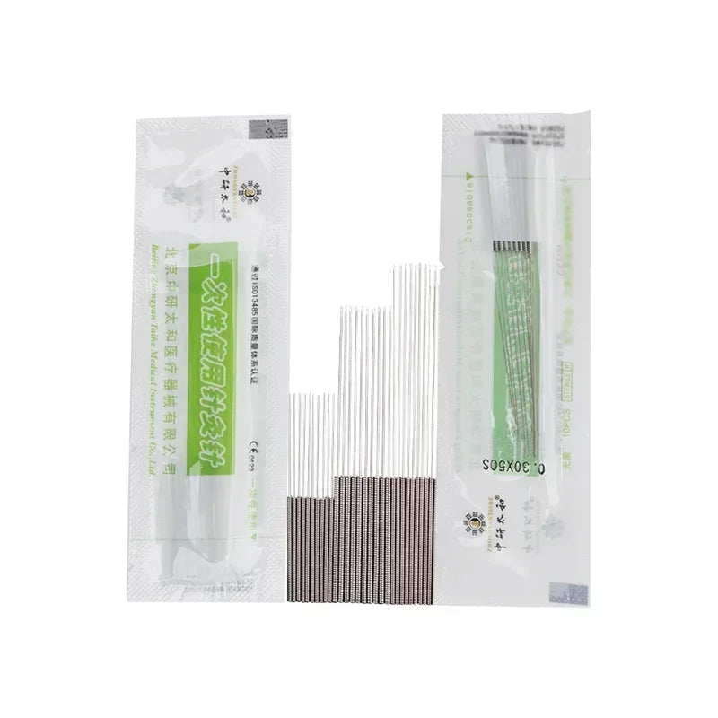 ZHONGYAN TAIHE 500/BOX Acupuncture Needles Sharp Disposable Sterile Beauty Massage Needle Acupuncture with Tube 5 Years Validity luvshop24