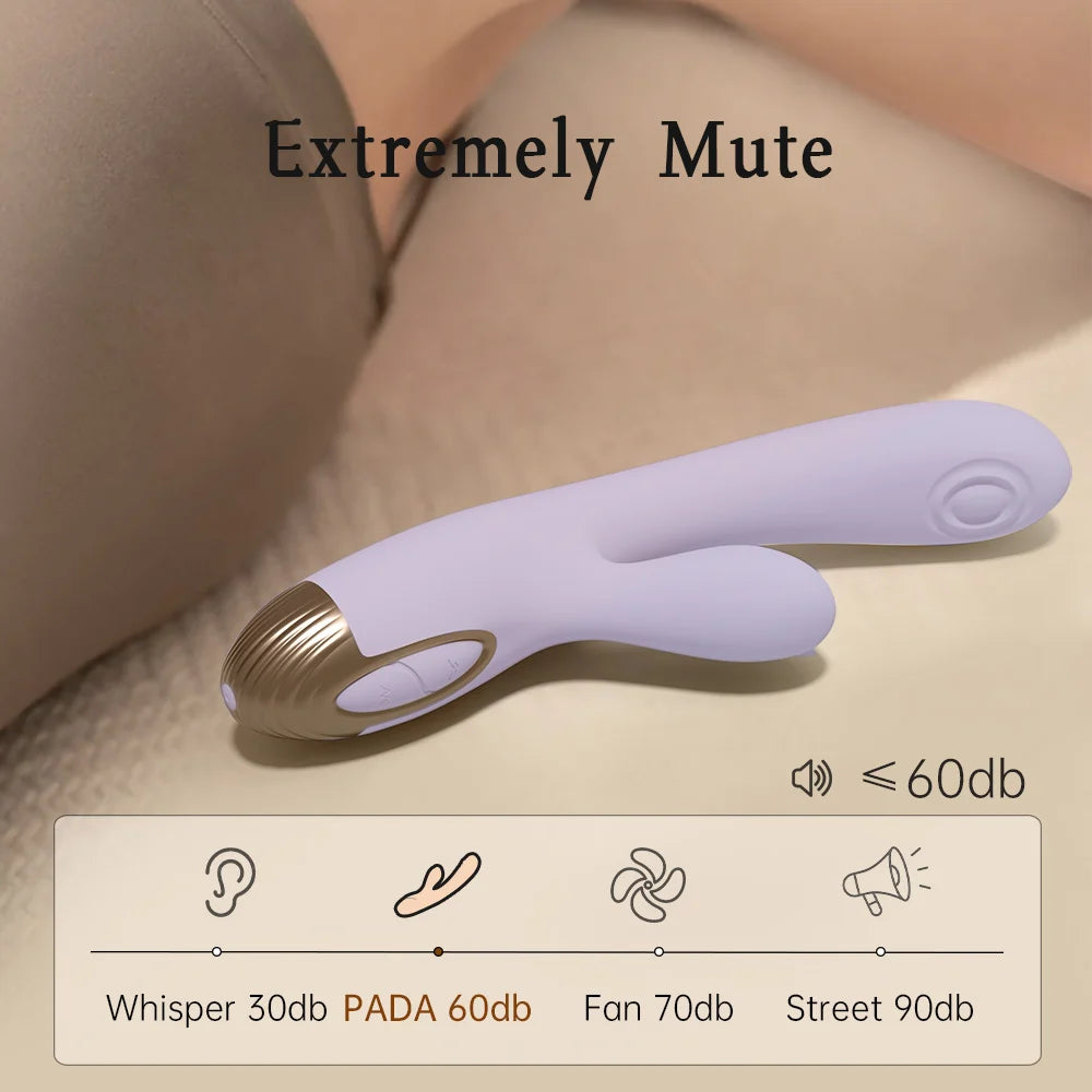DRY WELL Rabbit Vibrator with Unique Patting Function Clitoris Stimulator Dildo with 10 Powerful Modes Dual Motor Stimulator luvshop24