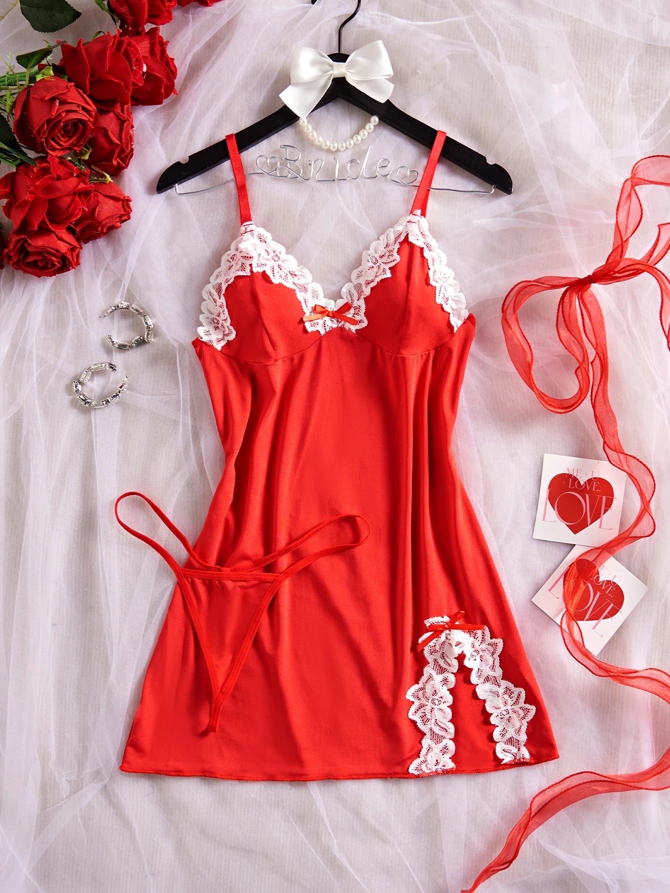 Women's Underwear Sexy Lingerie Set Erotic Nightdress Sexy Lace Sleepwear Solid Slim Soft Dresses Erotic Sleepwear & Thongs luvshop24