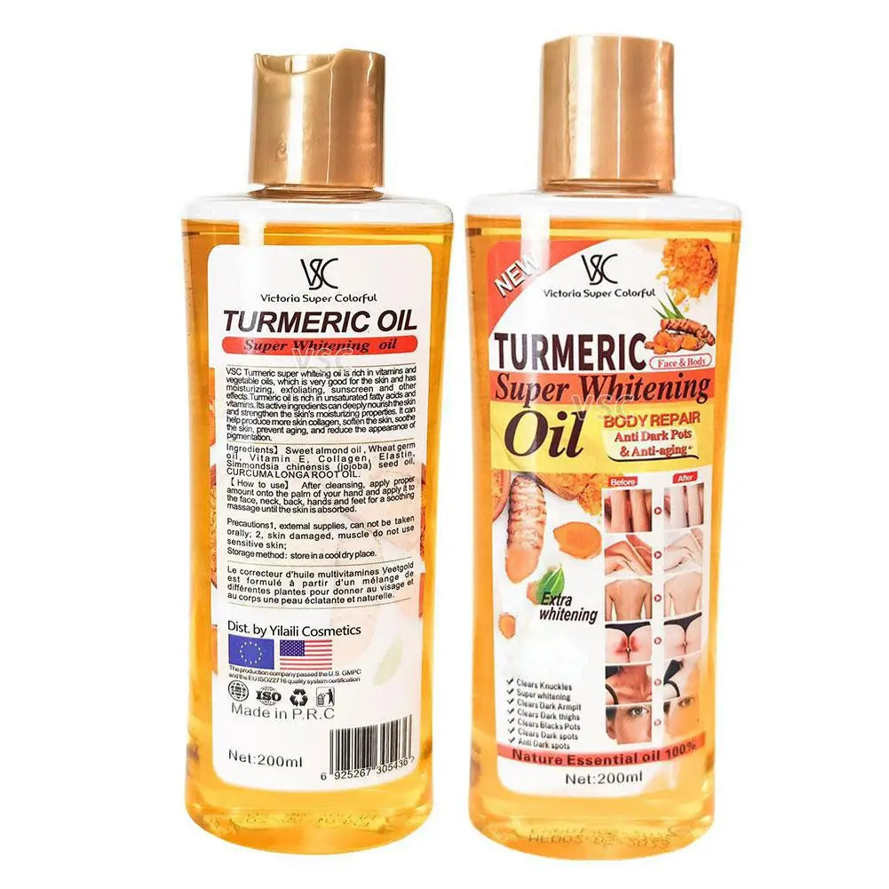 Turmeric Essential Oil Facial Body Massage oil Moisturizing Diffuser Aromatherapy Brightening Smoothing Body Face Skin Care 200m luvshop24