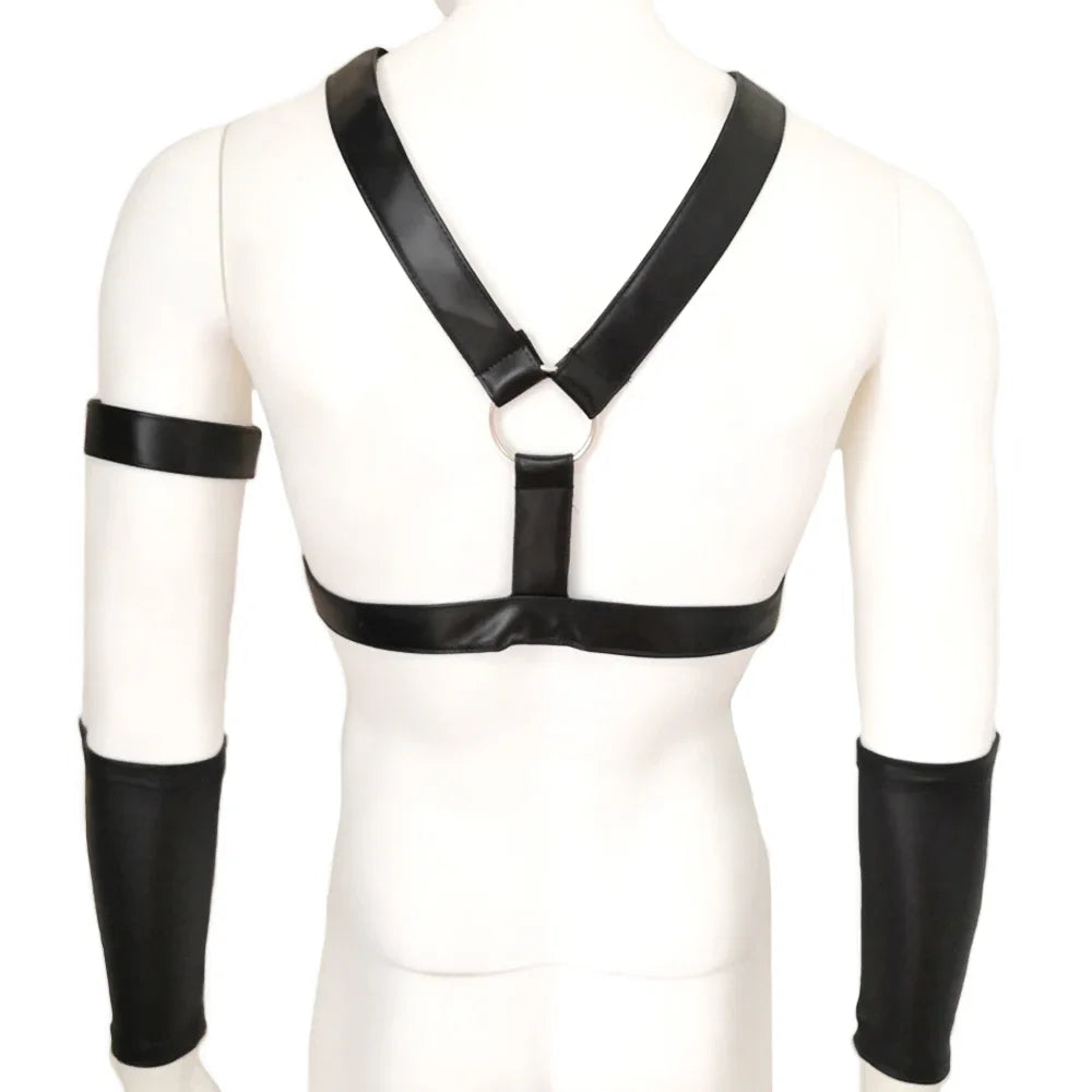 Men's Sexual Body Chest Harness Belt Lingerie Sexy Faux Leather Harness Bondage Strap Gay Male Fetish Punk Rave Costumes for Sex luvshop24