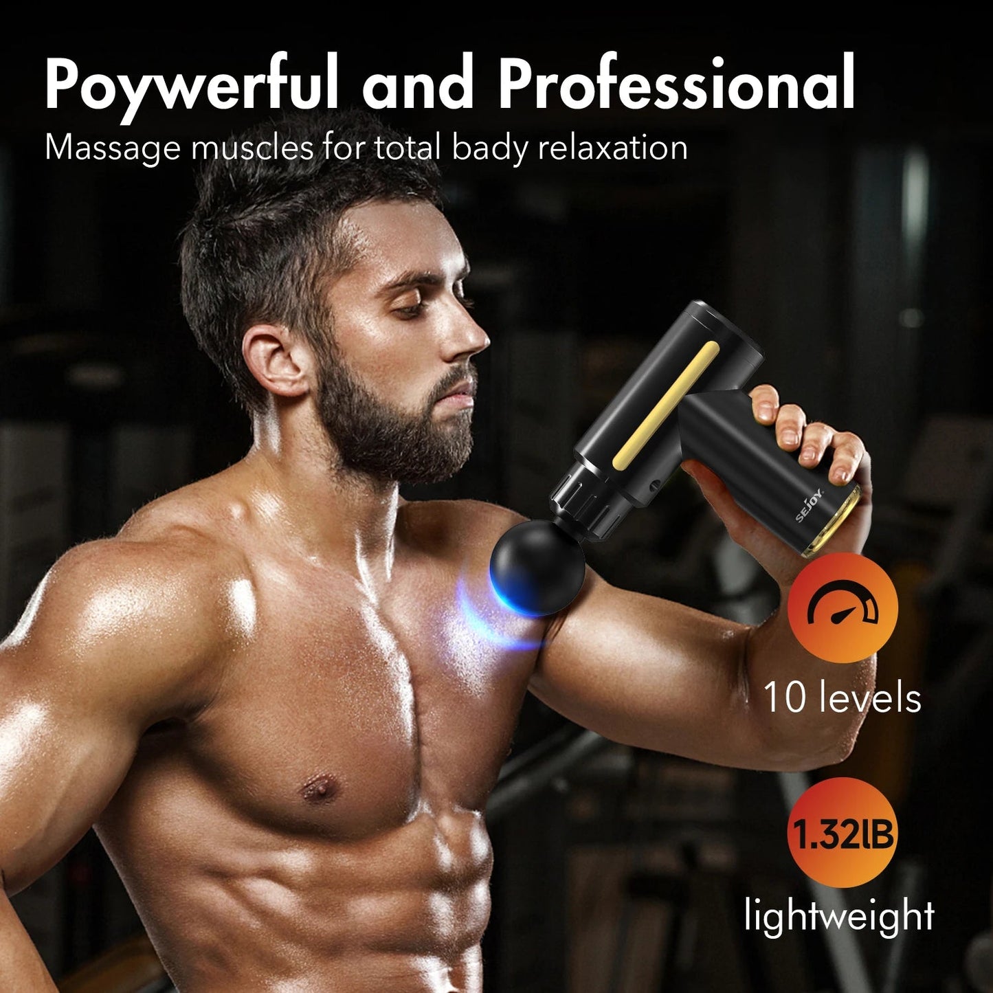 SEJOY Deep Tissue Muscle Vibrator Massager Gun Handheld Massage Gun Fascia Gun for Pain Relief luvshop24