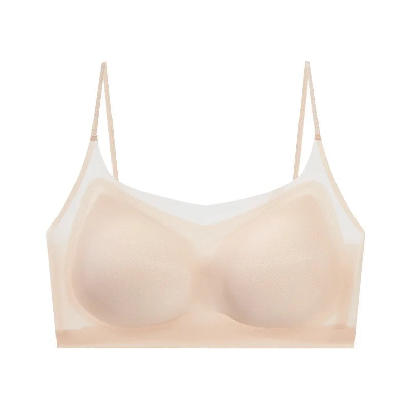 1pcs Summer Women Ultrathin Sport Bra Ms.Basic Thin Vest With Padded Female Brassier Ladys Ice Silk Seamless Comfort breath Bras luvshop24