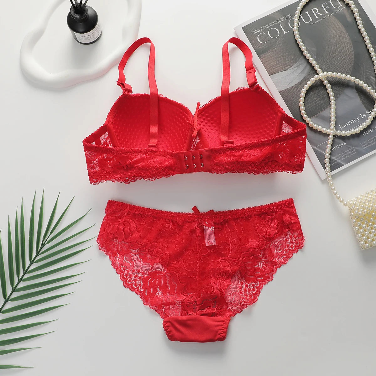 2-piece Sexy Multi-color Lingerie Set For Women's Gathering Push Up Underwear For Women's Flower Underwear Set A2155 luvshop24