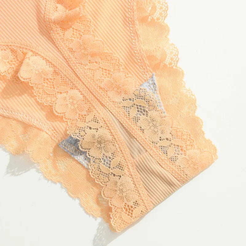 6PCS/Set Sexy Lace Panties for Women Low Waist G-String Underwear Ladies Sexy T-Back Bikini Female Breathable Lingerie Plus Size luvshop24