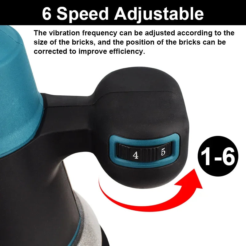 Gisam Tiler Vibrator Tiling Machine 6 Speed Tile Tiling Machine Automatic Tile Leveling Absorb Power Tool For Makita 18V Battery luvshop24