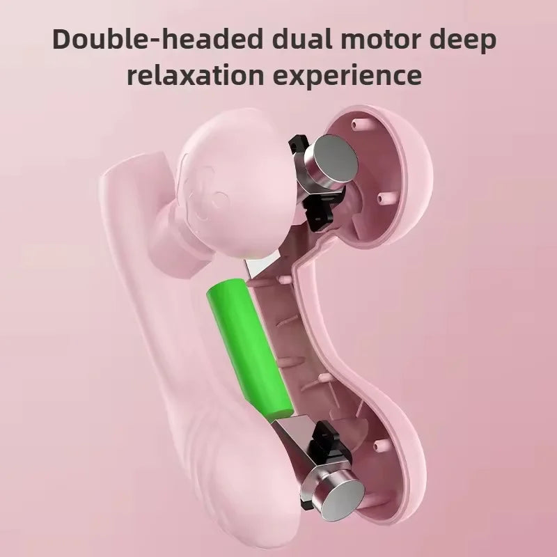 MINI Dual-Head Massager, Dual-Motor Vibration Massage Gun, Portable Charging Muscle Relaxation Massager luvshop24