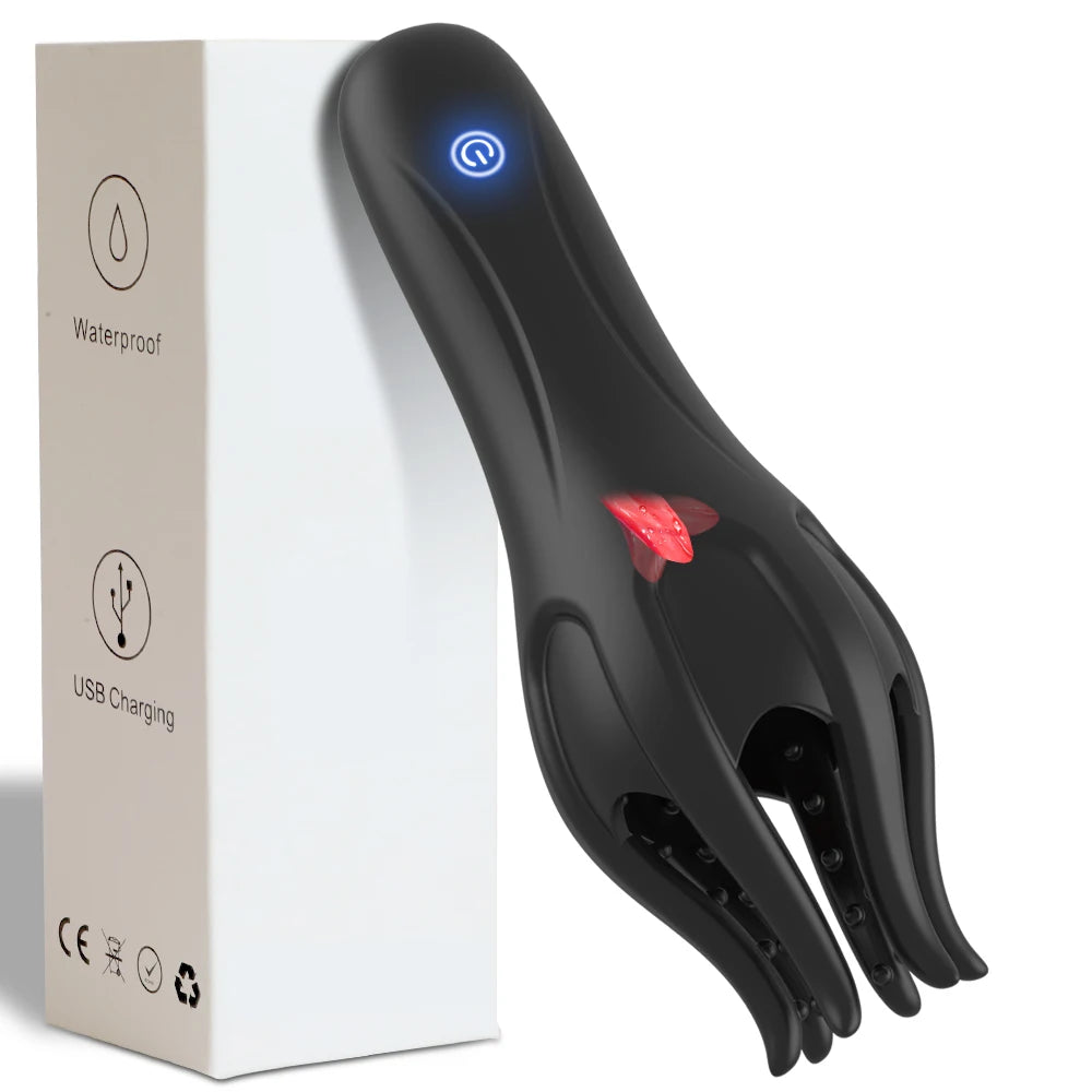 Glans Trainer for Men Powerful Vibrating Penis G Spot Masturbator Soft Fingertip Prolong Endurance Massage Vibrator Erotic Toys luvshop24