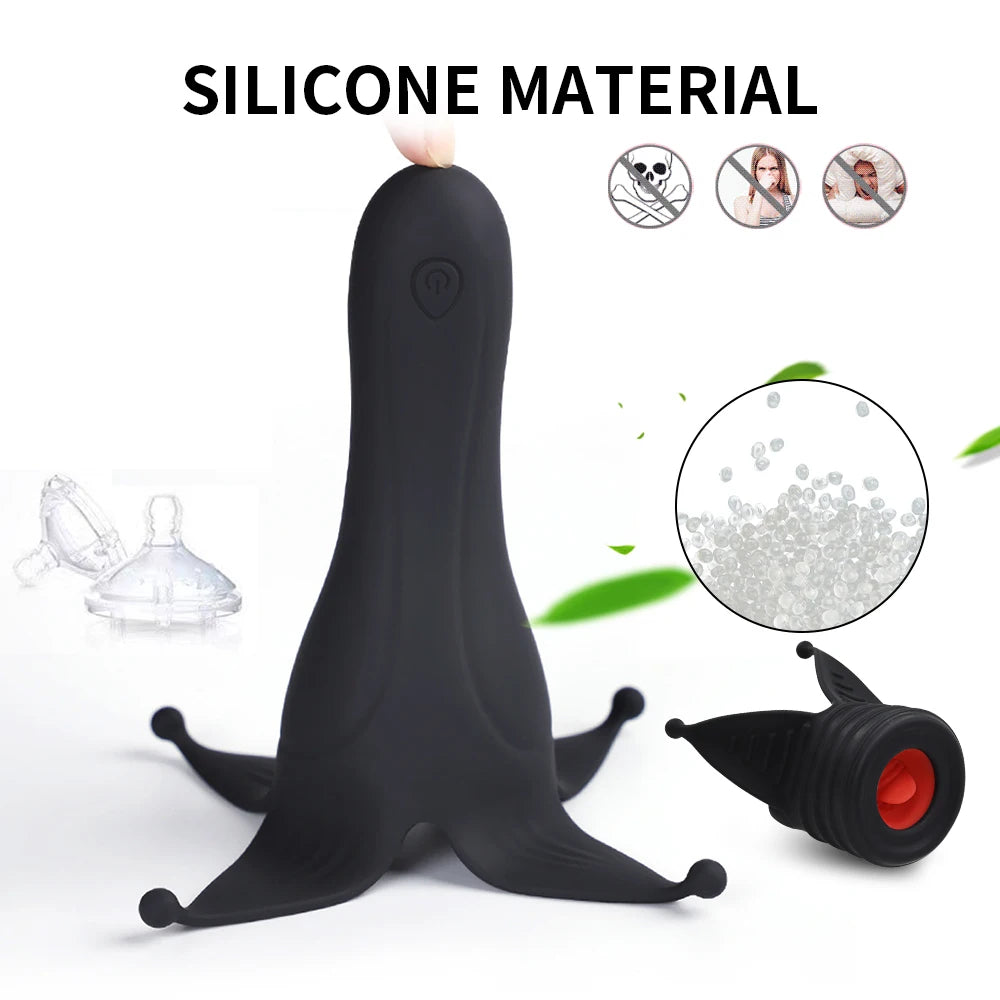 Glans Trainer for Men Powerful Vibrating Penis G Spot Masturbator Soft Fingertip Prolong Endurance Massage Vibrator Erotic Toys luvshop24
