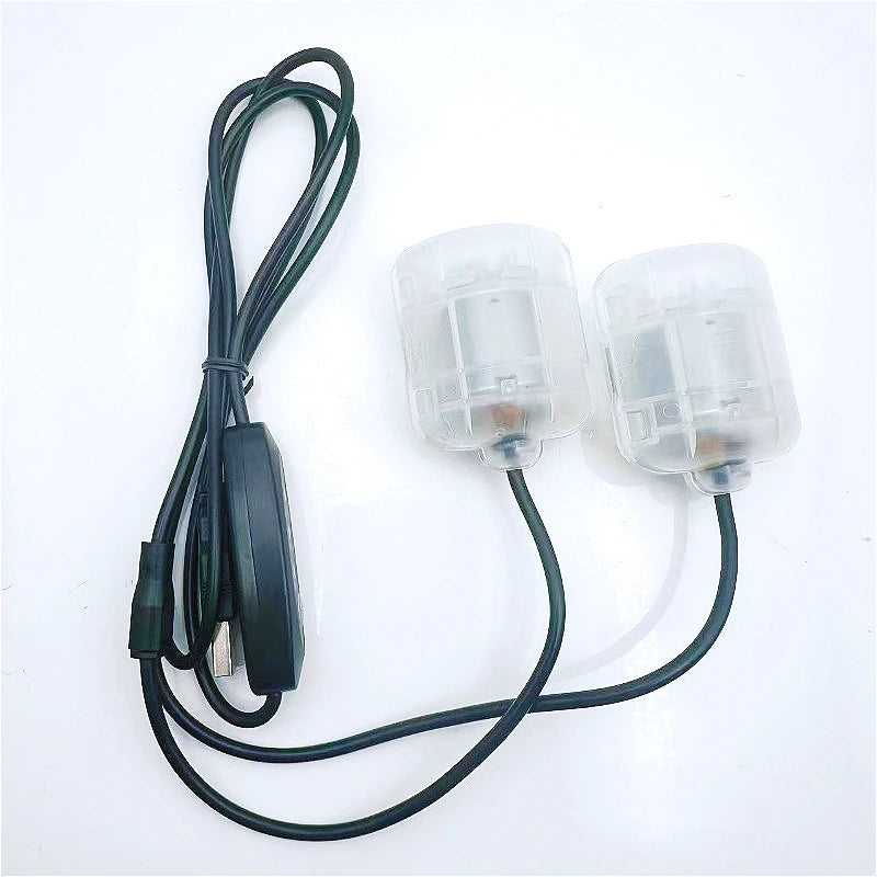 DC 5V 3-Speed USB Massage Motor, Dual/ Single Head Vibrating Massager for Pillow/ Cushion/ Waist - Low Noise & Durable luvshop24
