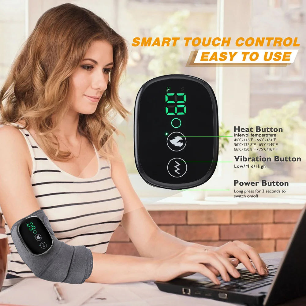 3 in 1 Electric Heating Massage Belt Knee Shoulder Vibrator Hot Compress Joint Physiotherapy Support Brace Arthritis Pain Relief luvshop24