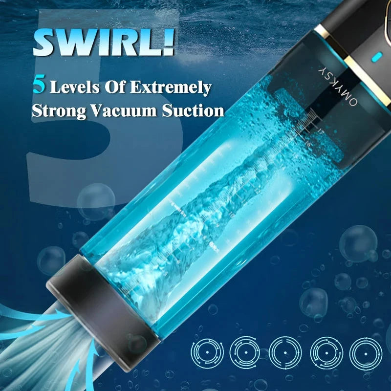Water Penis Enlarge Vacuum Pump Sex Toys Male Electric Penis Enlargement Extend Pump Automatic Suction Stronger Bigger Erections luvshop24