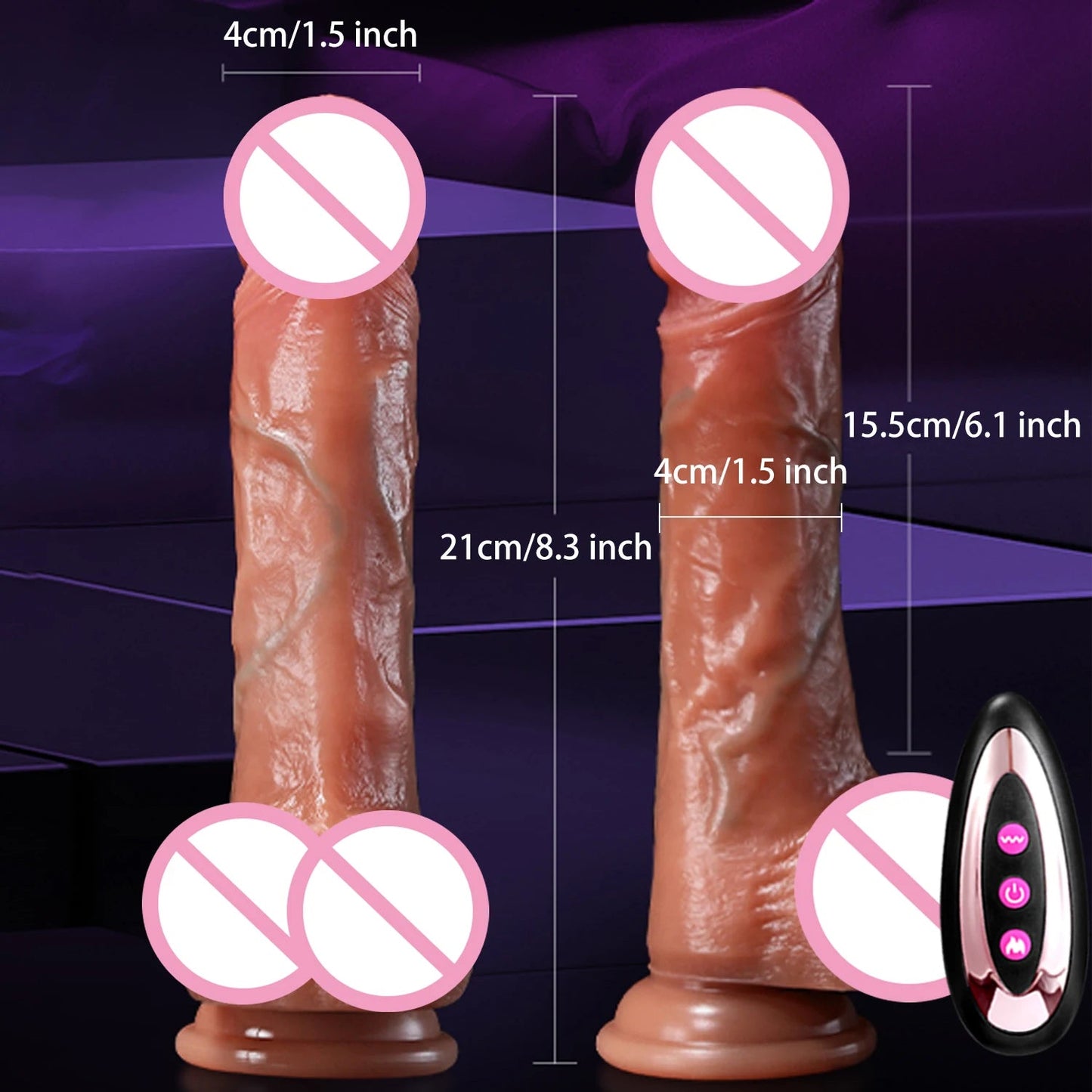 Thrusting Dildo Vibrator Adult Toys Realistic Dick G-Spot Double Penetration Anal Masturbation Sex Toys for Women Sex Machine luvshop24
