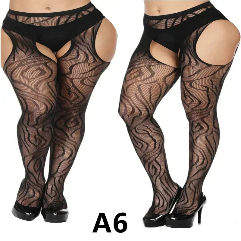 Lace Top Plus Size Knee Thigh High Socks for Women Stockings Sexy Stay Hold Up White Black Pink Red Long Stocking with Anti-slip luvshop24